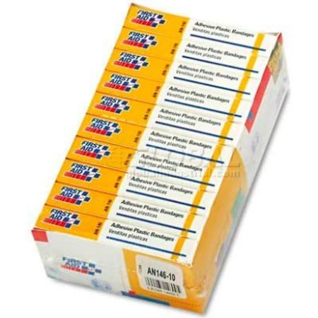 FIRST AID ONLY,. First Aid Only AN-146 Plastic Adhesive Bandages, 1" x 3", 160/Pack AN-146